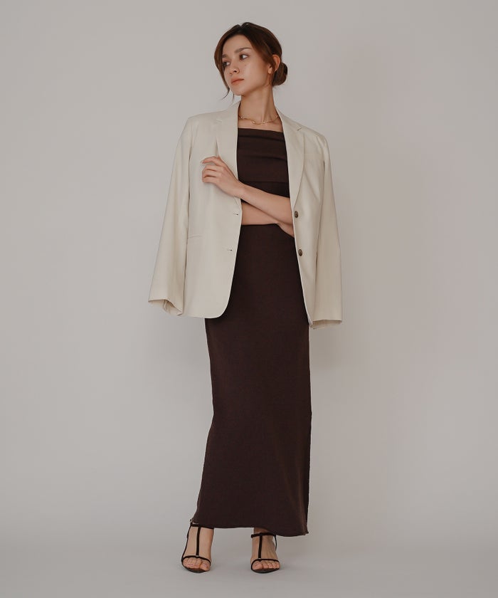 オフショル ニット ワンピース KINO THE KEI ストレッチワンピース ボディラインワンピース フィットシルエットワンピース 大人色気ワンピース 韓国風ワンピース 抜け感ワンピース 大人女子コーデ きれいめカジュアル オフショルワンピ ニットワンピース