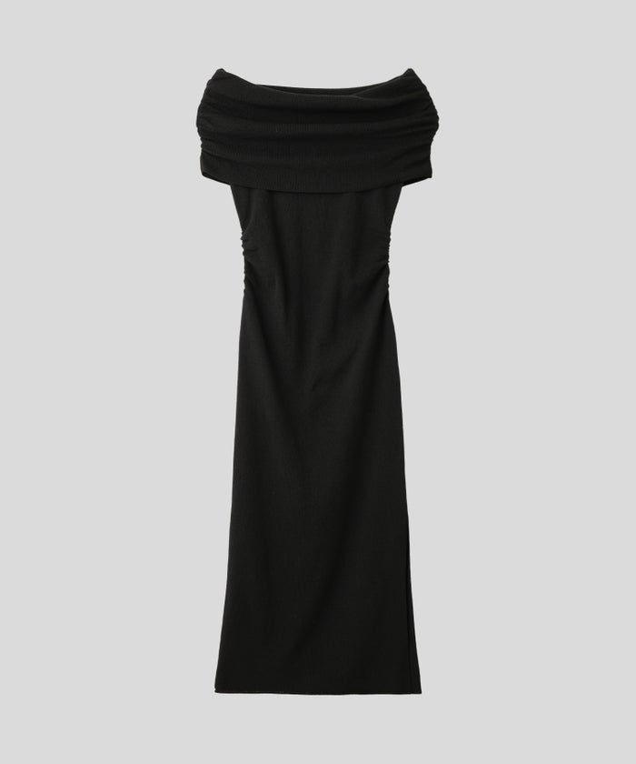 オフショル ニット ワンピース KINO THE KEI ストレッチワンピース ボディラインワンピース フィットシルエットワンピース 大人色気ワンピース 韓国風ワンピース 抜け感ワンピース 大人女子コーデ きれいめカジュアル オフショルワンピ ニットワンピース