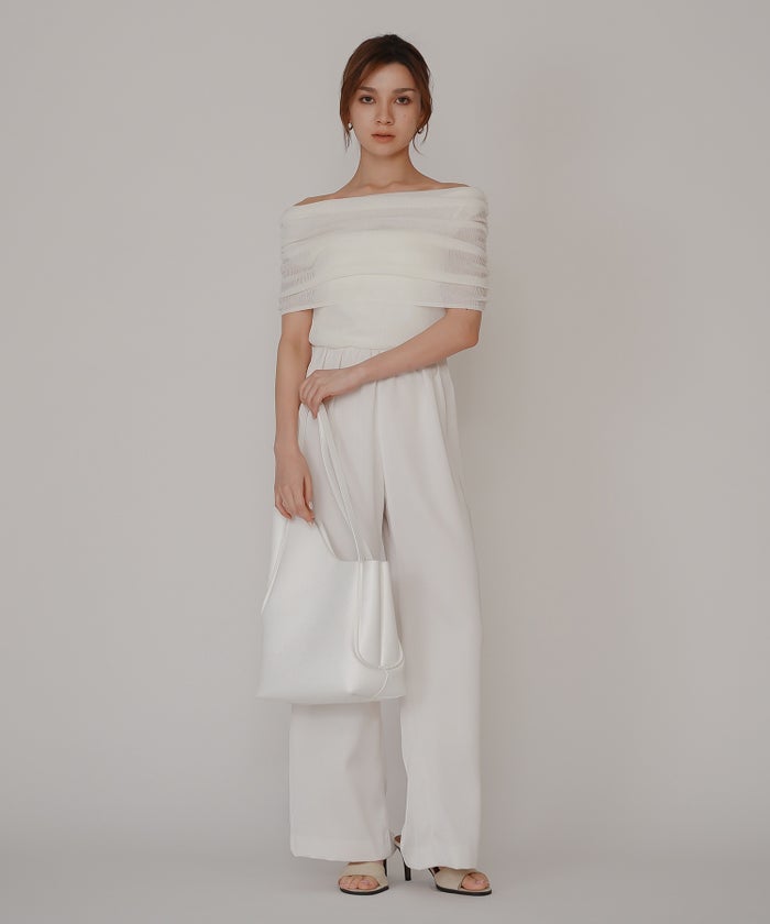 オフショル アレンジ ニット KINO THE KEI オフショルダートップス オフショルニット ワンショルダートップス ドレープトップス リブニットトップス フィットニット コンパクトトップス デザインニット 肌見せトップス