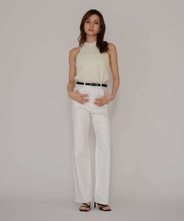 クラウド カット バックオープン アメスリニット KINO THE KEI バックオープン ニット バックシャン ニットトップス レースアップニット クロスストラップ ニット リボンデザイン 背中開きトップス リブニット ノースリーブニット タンクニット フィットニット