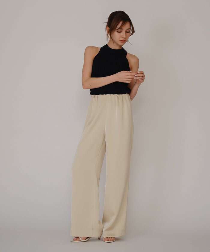 クラウド カット バックオープン アメスリニット KINO THE KEI バックオープン ニット バックシャン ニットトップス レースアップニット クロスストラップ ニット リボンデザイン 背中開きトップス リブニット ノースリーブニット タンクニット フィットニット