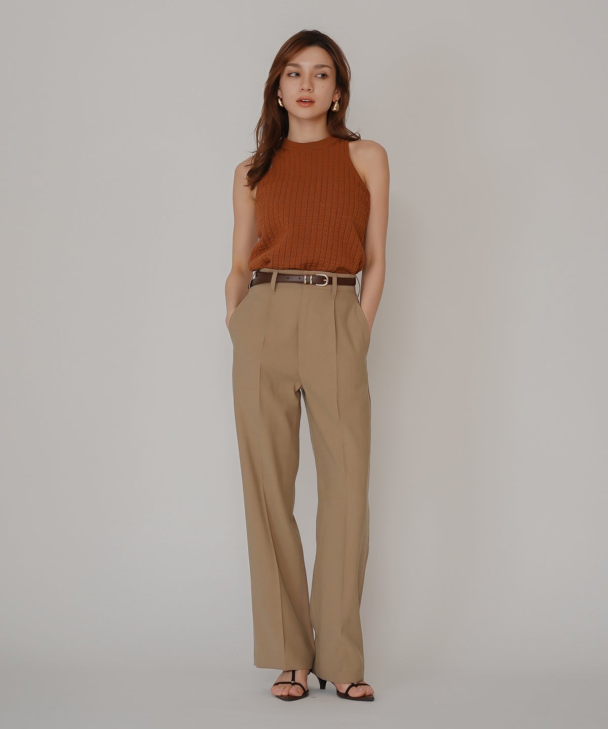 クラウド カット バックオープン アメスリニット KINO THE KEI バックオープン ニット バックシャン ニットトップス レースアップニット クロスストラップ ニット リボンデザイン 背中開きトップス リブニット ノースリーブニット タンクニット フィットニット