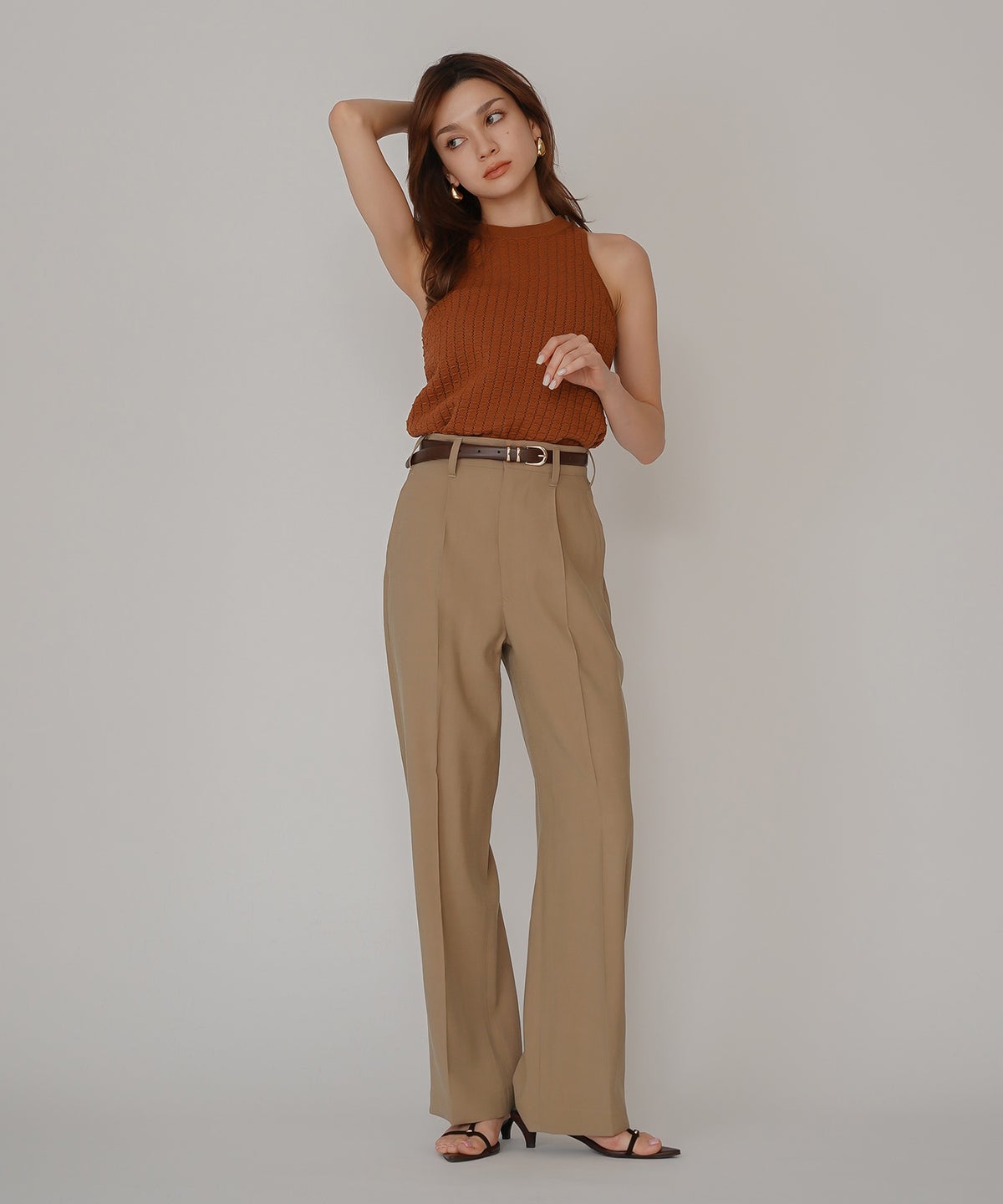 クラウド カット バックオープン アメスリニット KINO THE KEI バックオープン ニット バックシャン ニットトップス レースアップニット クロスストラップ ニット リボンデザイン 背中開きトップス リブニット ノースリーブニット タンクニット フィットニット