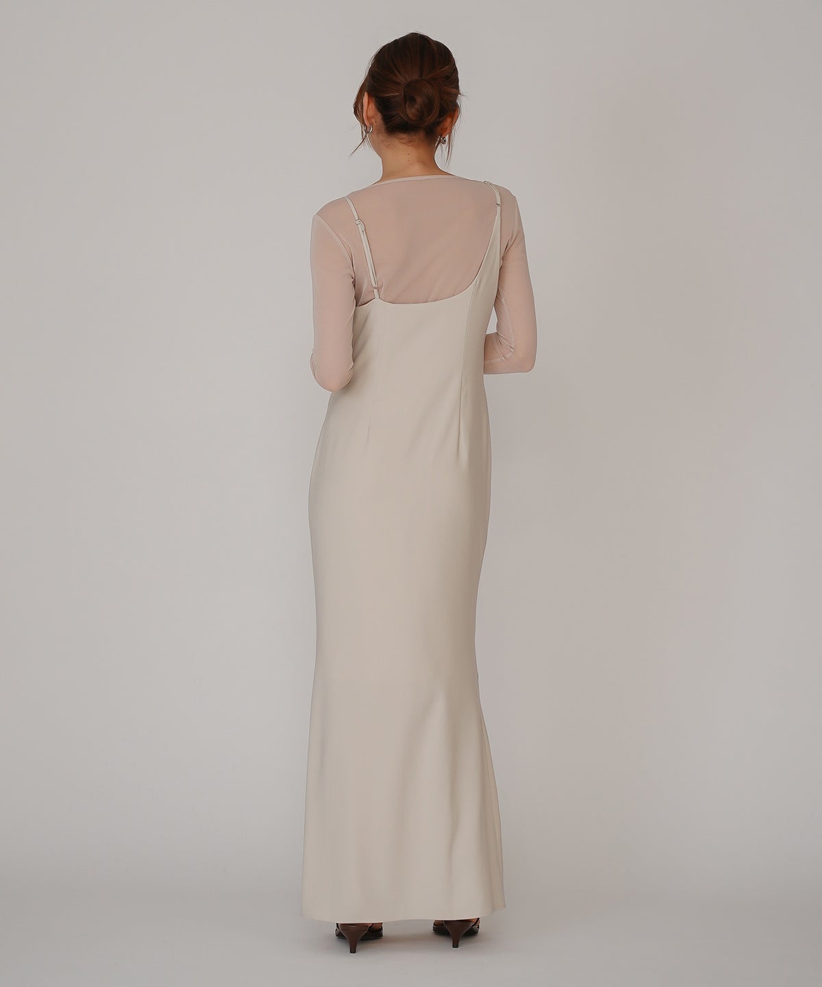 セカンドスキン シアー アシンメトリー トップス KINO THE KEI 変形トップス アシンメトリートップス ドレープトップス デザイントップス フィットトップス セカンドスキントップス レイヤードトップス インナートップス ロングスリーブトップス コンパクトトップス 美シルエットトップス