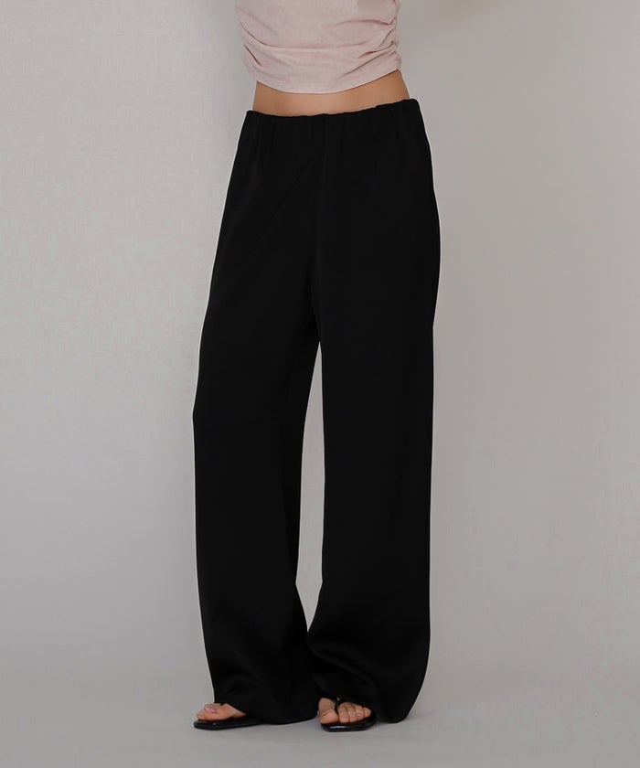 サテン セミ ワイド パンツ KINO THE KEI ゆったり ワイドパンツレディース 20代 ボトムズ 動きやすい 微光沢 着痩せ 美脚 大きいサイズ レディース 通勤 サテンシルク無地パンツ バケーション オフィス セットアップ オールシーズン対応 リゾート 南国　ディナー ルームウェア 大人可愛い 通学 学生 女子会