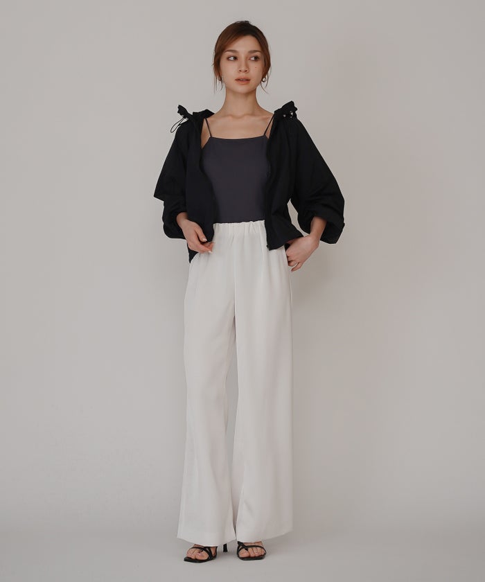 サテン セミ ワイド パンツ KINO THE KEI ゆったり ワイドパンツレディース 20代 ボトムズ 動きやすい 微光沢 着痩せ 美脚 大きいサイズ レディース 通勤 サテンシルク無地パンツ バケーション オフィス セットアップ オールシーズン対応 リゾート 南国　ディナー ルームウェア 大人可愛い 通学 学生 女子会