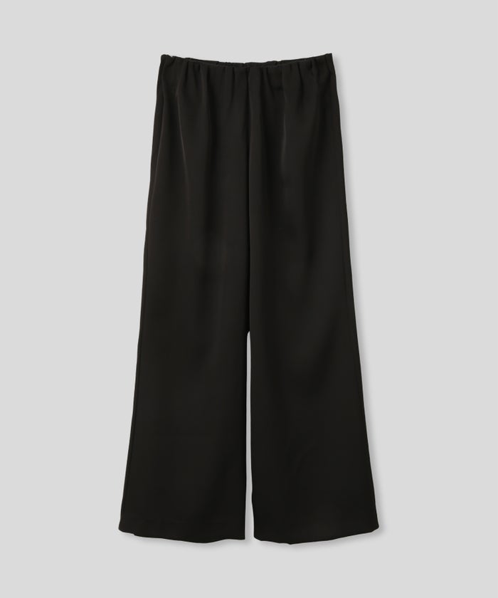 サテン セミ ワイド パンツ KINO THE KEI ゆったり ワイドパンツレディース 20代 ボトムズ 動きやすい 微光沢 着痩せ 美脚 大きいサイズ レディース 通勤 サテンシルク無地パンツ バケーション オフィス セットアップ オールシーズン対応 リゾート 南国　ディナー ルームウェア 大人可愛い 通学 学生 女子会