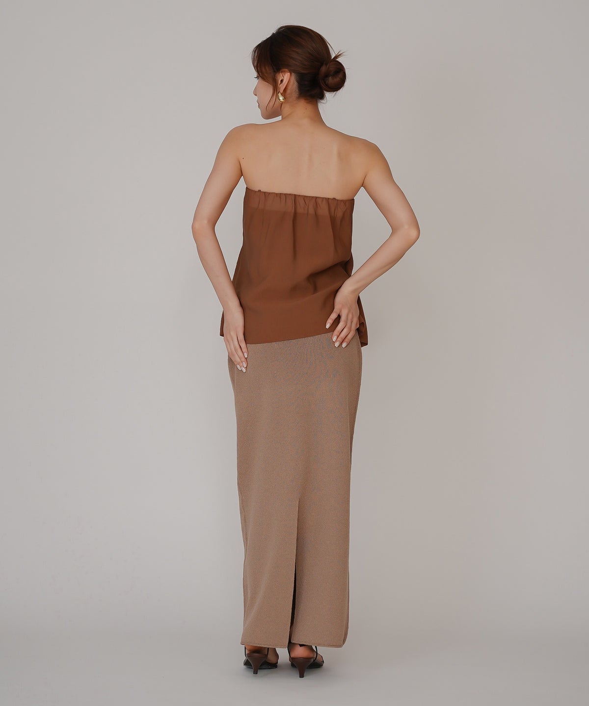 シェル ビスチェ ブラウス KINO THE KEI ベアトップ ベアトップス キャミトップス ペプラムトップス フレアトップス タックデザイントップス デザインキャミソール キャミブラウス ペプラムブラウス ウエストマークトップス スタイルアップトップス