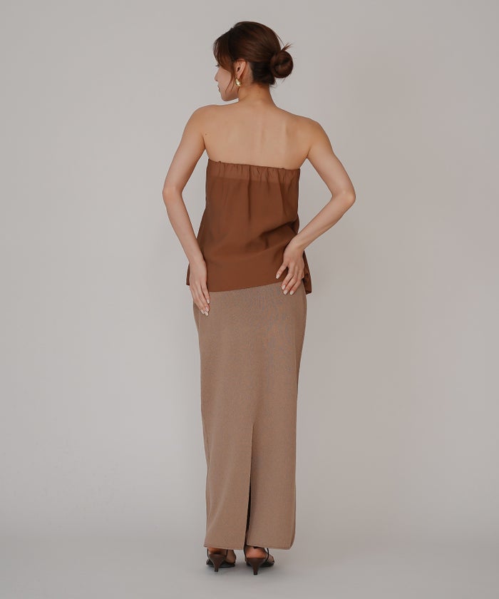 シェル ビスチェ ブラウス KINO THE KEI ベアトップ ベアトップス キャミトップス ペプラムトップス フレアトップス タックデザイントップス デザインキャミソール キャミブラウス ペプラムブラウス ウエストマークトップス スタイルアップトップス