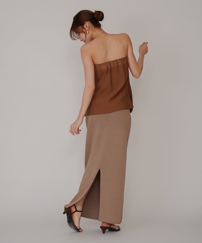 シェル ビスチェ ブラウス KINO THE KEI ベアトップ ベアトップス キャミトップス ペプラムトップス フレアトップス タックデザイントップス デザインキャミソール キャミブラウス ペプラムブラウス ウエストマークトップス スタイルアップトップス