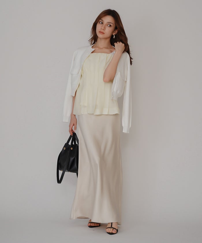 シェル ビスチェ ブラウス KINO THE KEI ベアトップ ベアトップス キャミトップス ペプラムトップス フレアトップス タックデザイントップス デザインキャミソール キャミブラウス ペプラムブラウス ウエストマークトップス スタイルアップトップス