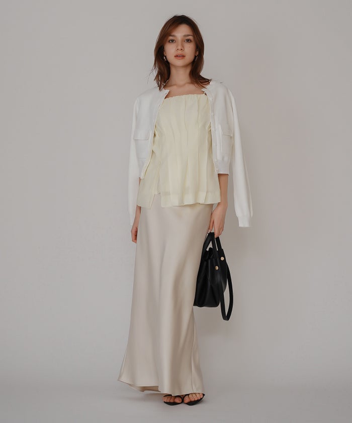 シェル ビスチェ ブラウス KINO THE KEI ベアトップ ベアトップス キャミトップス ペプラムトップス フレアトップス タックデザイントップス デザインキャミソール キャミブラウス ペプラムブラウス ウエストマークトップス スタイルアップトップス