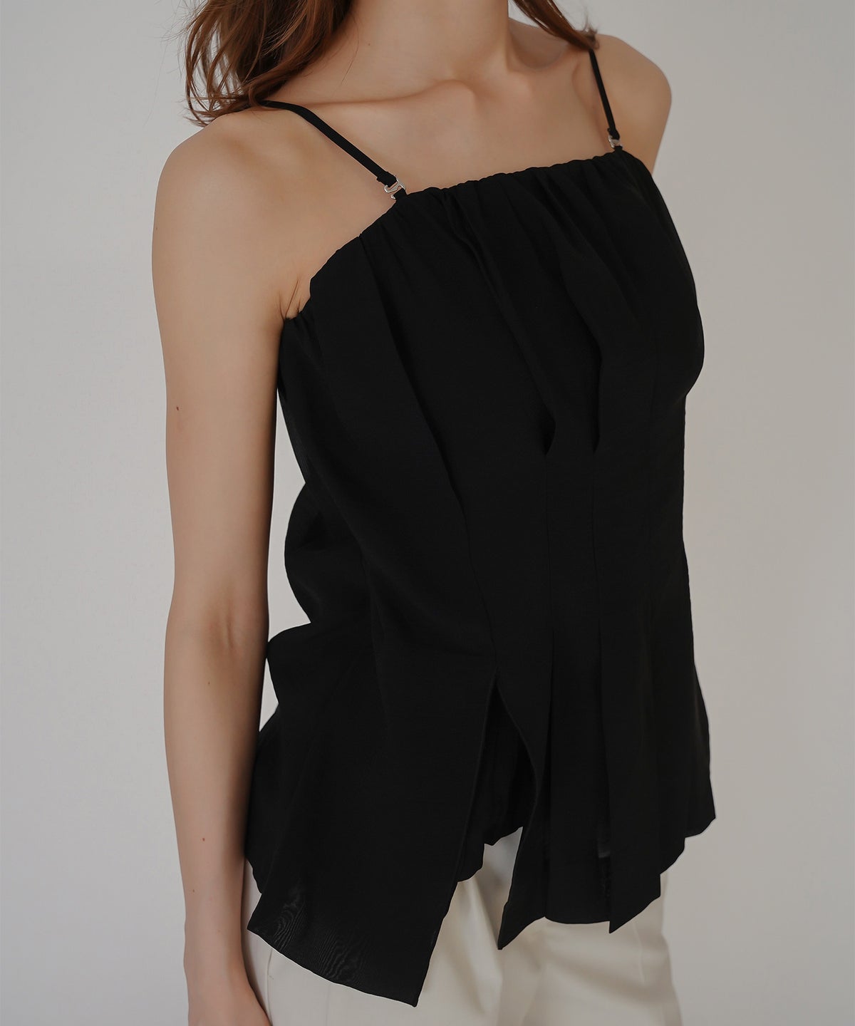 シェル ビスチェ ブラウス KINO THE KEI ベアトップ ベアトップス キャミトップス ペプラムトップス フレアトップス タックデザイントップス デザインキャミソール キャミブラウス ペプラムブラウス ウエストマークトップス スタイルアップトップス