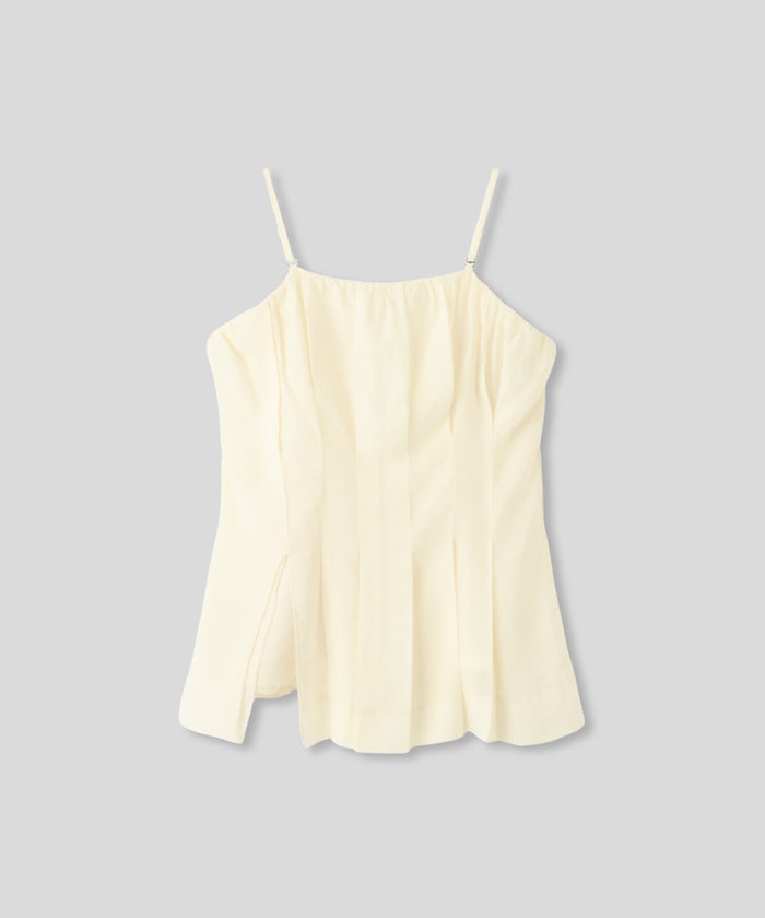シェル ビスチェ ブラウス KINO THE KEI ベアトップ ベアトップス キャミトップス ペプラムトップス フレアトップス タックデザイントップス デザインキャミソール キャミブラウス ペプラムブラウス ウエストマークトップス スタイルアップトップス