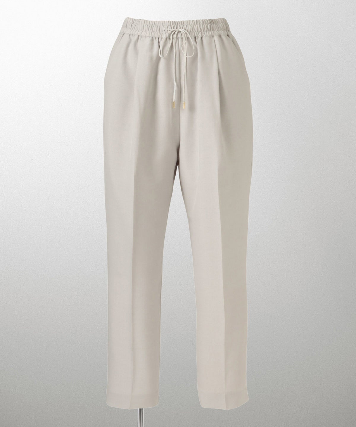 ドロスト テーパード パンツ レディース ファッション ウォッシャブル ライトグレー ピンク ネイビー M