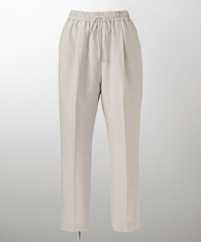 ドロスト テーパード パンツ レディース ファッション ウォッシャブル ライトグレー ピンク ネイビー M