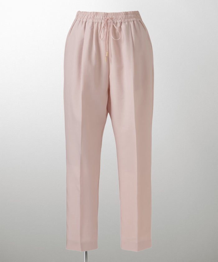 ドロスト テーパード パンツ レディース ファッション ウォッシャブル ライトグレー ピンク ネイビー M