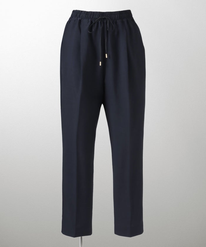 ドロスト テーパード パンツ レディース ファッション ウォッシャブル ライトグレー ピンク ネイビー M