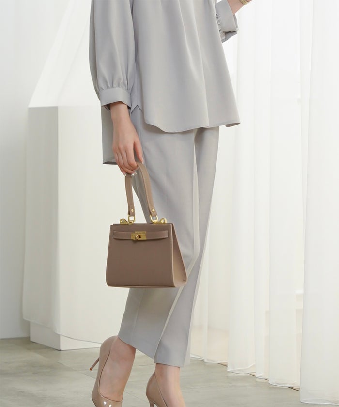 ドロスト テーパード パンツ レディース ファッション ウォッシャブル ライトグレー ピンク ネイビー M