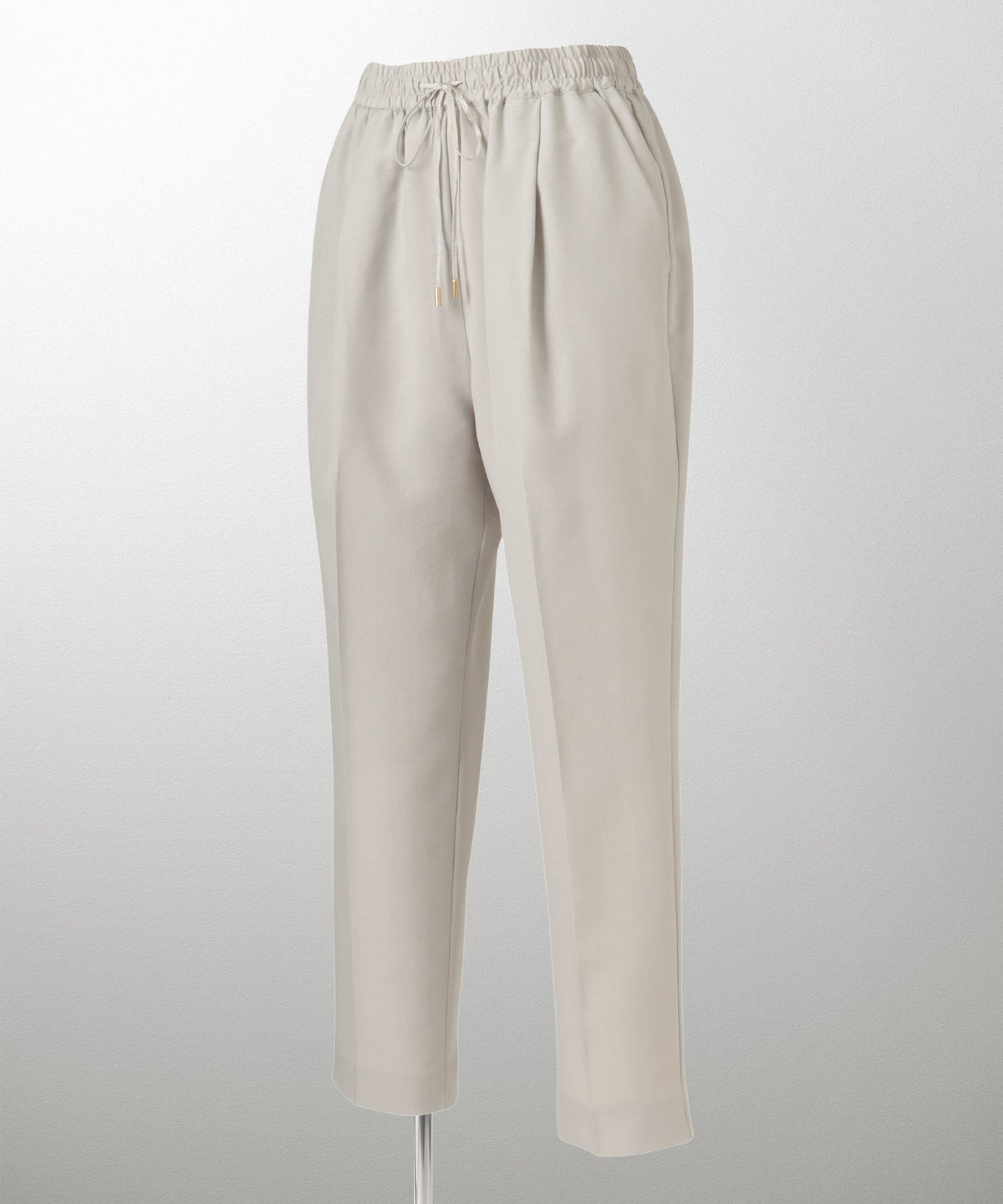 ドロスト テーパード パンツ レディース ファッション ウォッシャブル ライトグレー ピンク ネイビー M