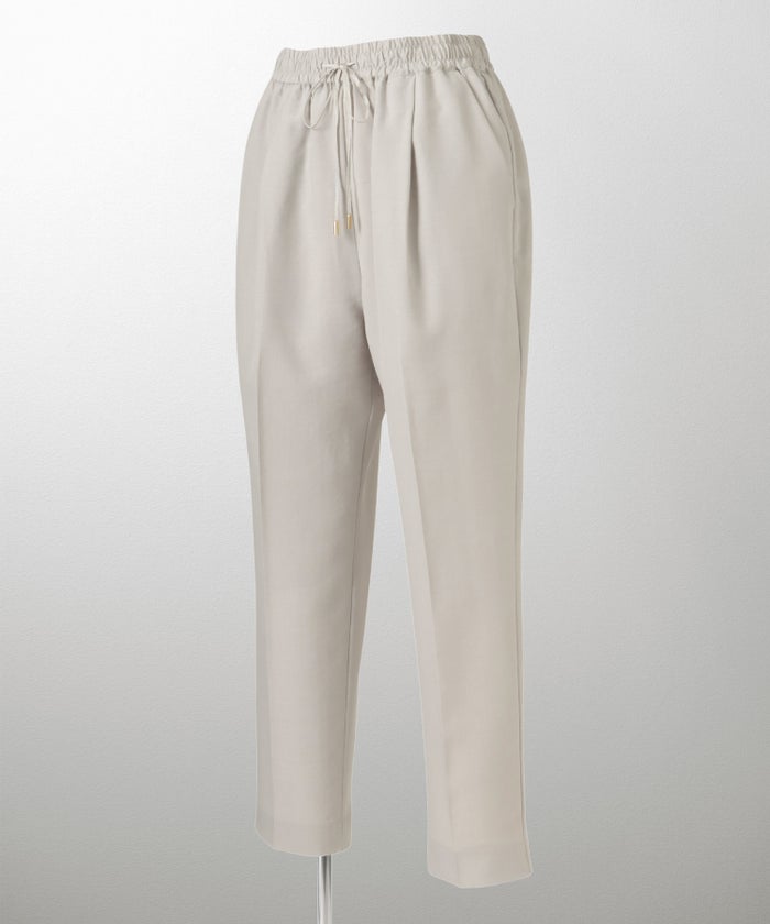 ドロスト テーパード パンツ レディース ファッション ウォッシャブル ライトグレー ピンク ネイビー M