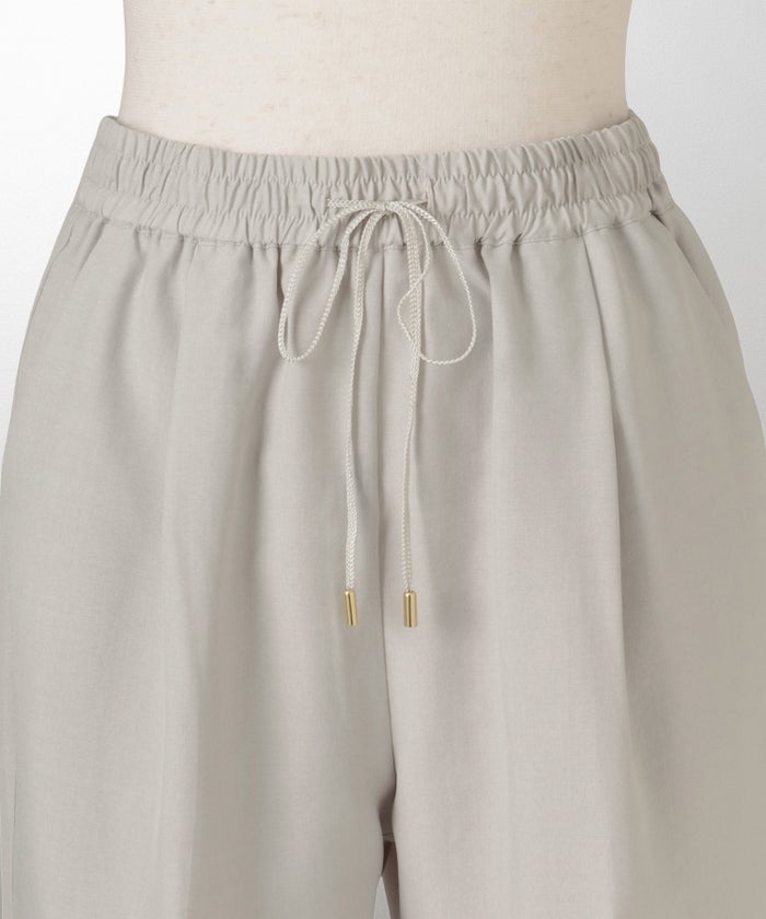 ドロスト テーパード パンツ レディース ファッション ウォッシャブル ライトグレー ピンク ネイビー M