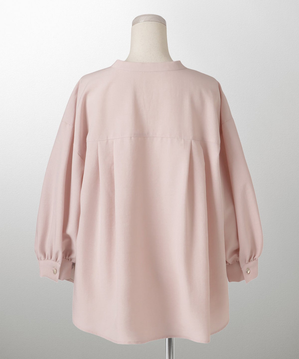 Vネック タック ブラウス レディース ファッション ウォッシャブル ライトグレー ピンク ネイビー M