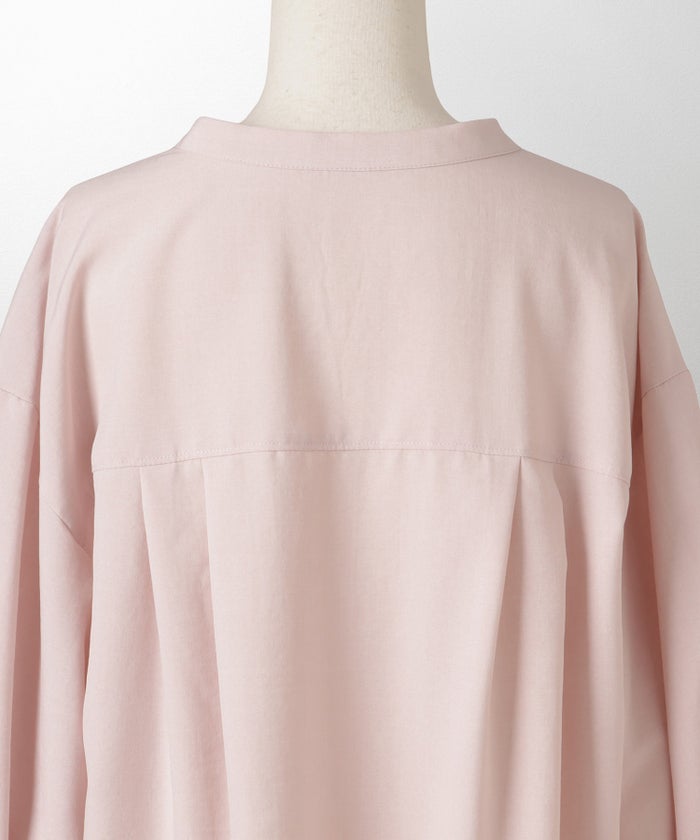 Vネック タック ブラウス レディース ファッション ウォッシャブル ライトグレー ピンク ネイビー M