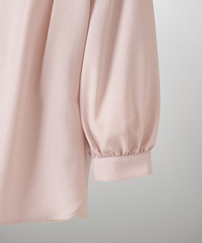 Vネック タック ブラウス レディース ファッション ウォッシャブル ライトグレー ピンク ネイビー M