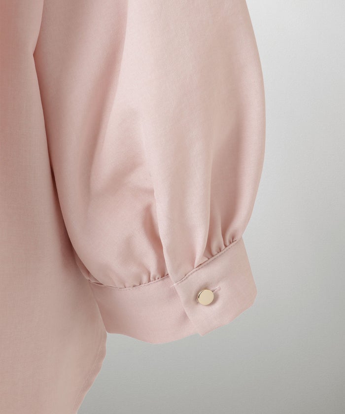 Vネック タック ブラウス レディース ファッション ウォッシャブル ライトグレー ピンク ネイビー M