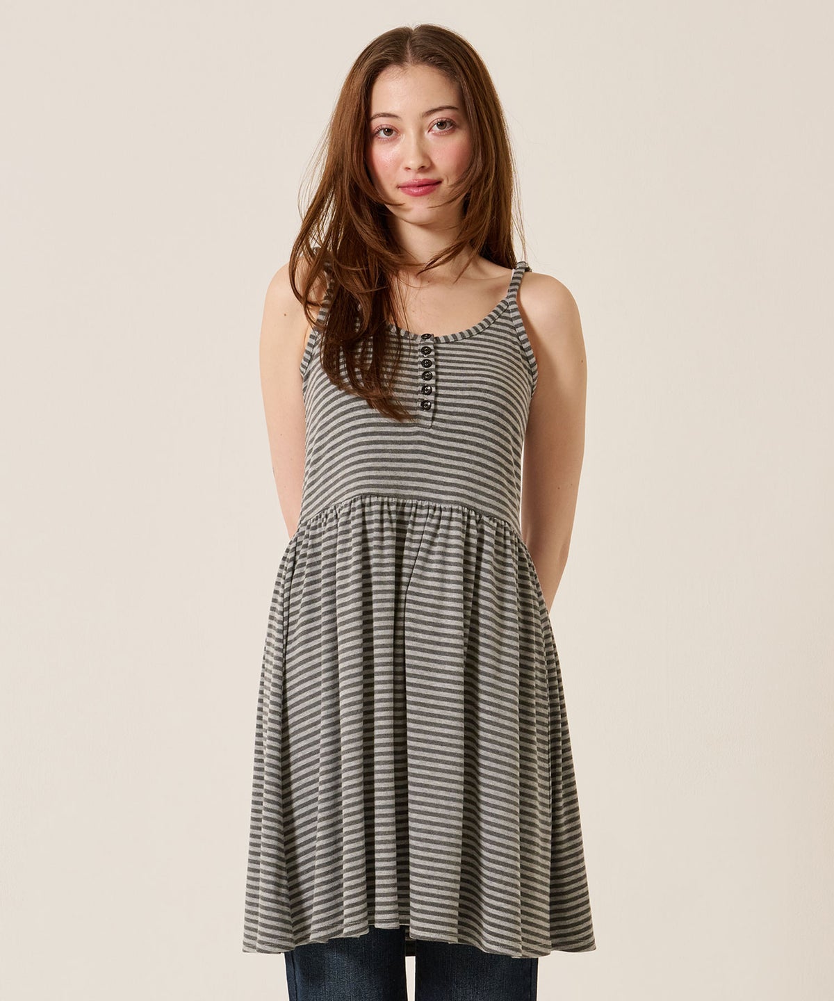 ボーダー/ヘンリー/ボーダー カットソー キャミワンピース TINA：JOJUN