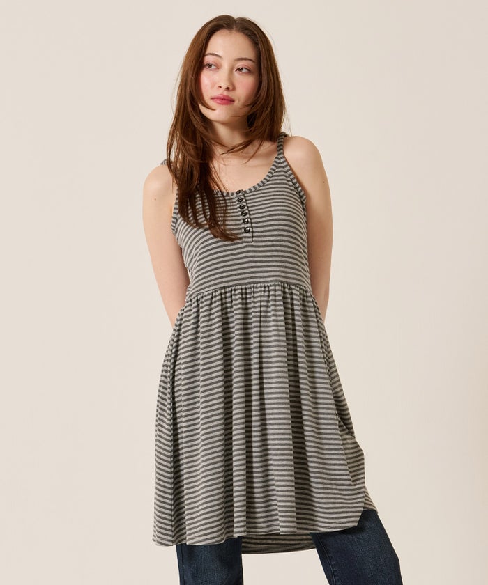 ボーダー/ヘンリー/ボーダー カットソー キャミワンピース TINA：JOJUN