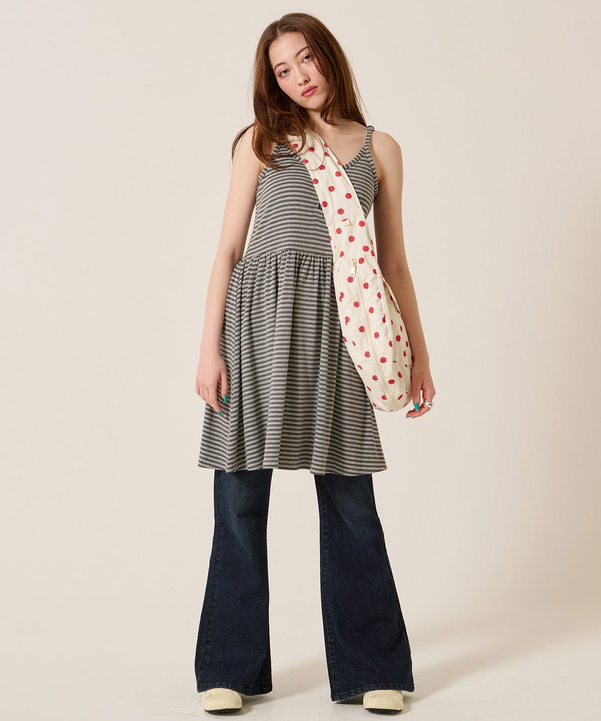 ボーダー/ヘンリー/ボーダー カットソー キャミワンピース TINA：JOJUN