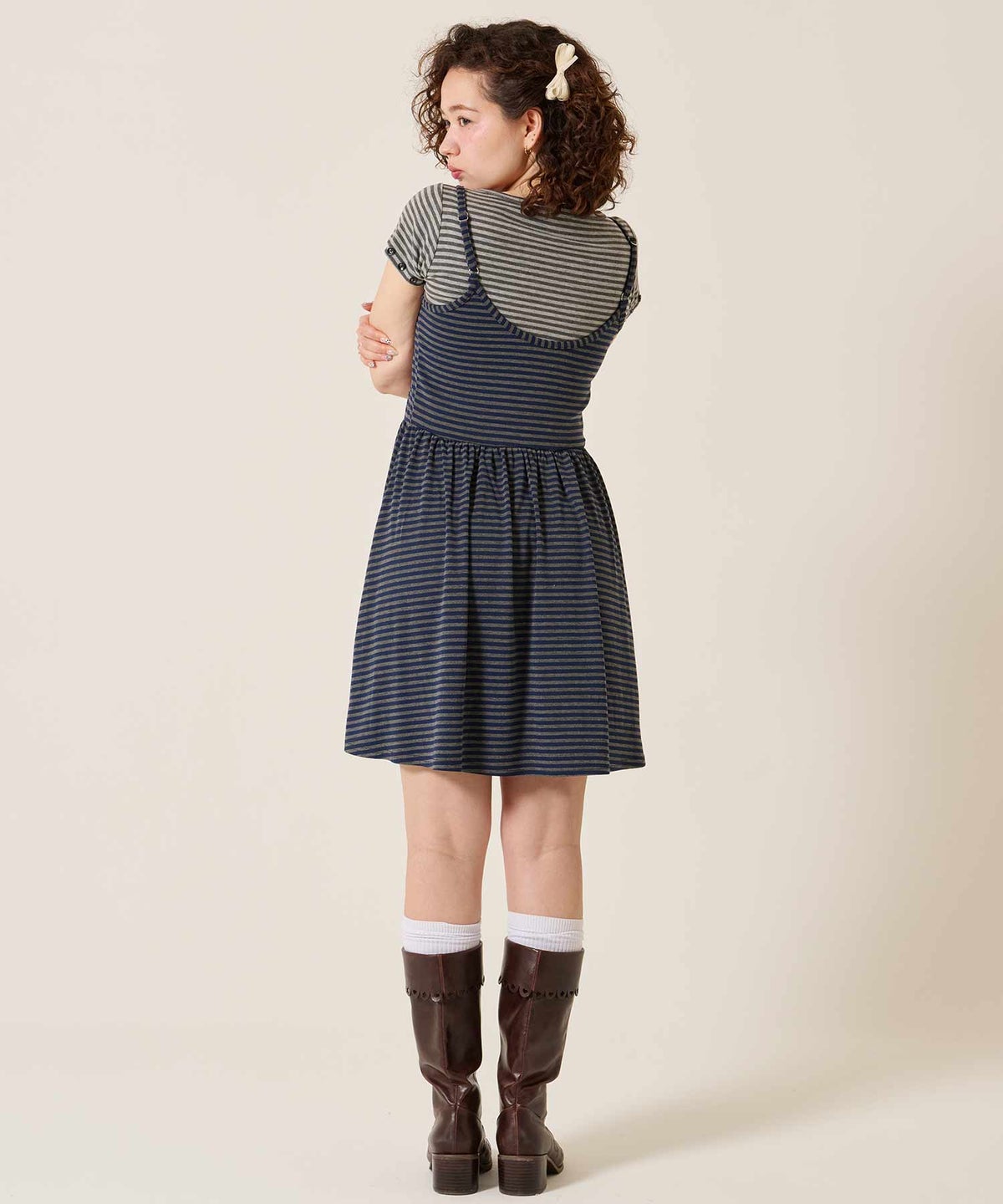 ボーダー/ヘンリー/ボーダー カットソー キャミワンピース TINA：JOJUN