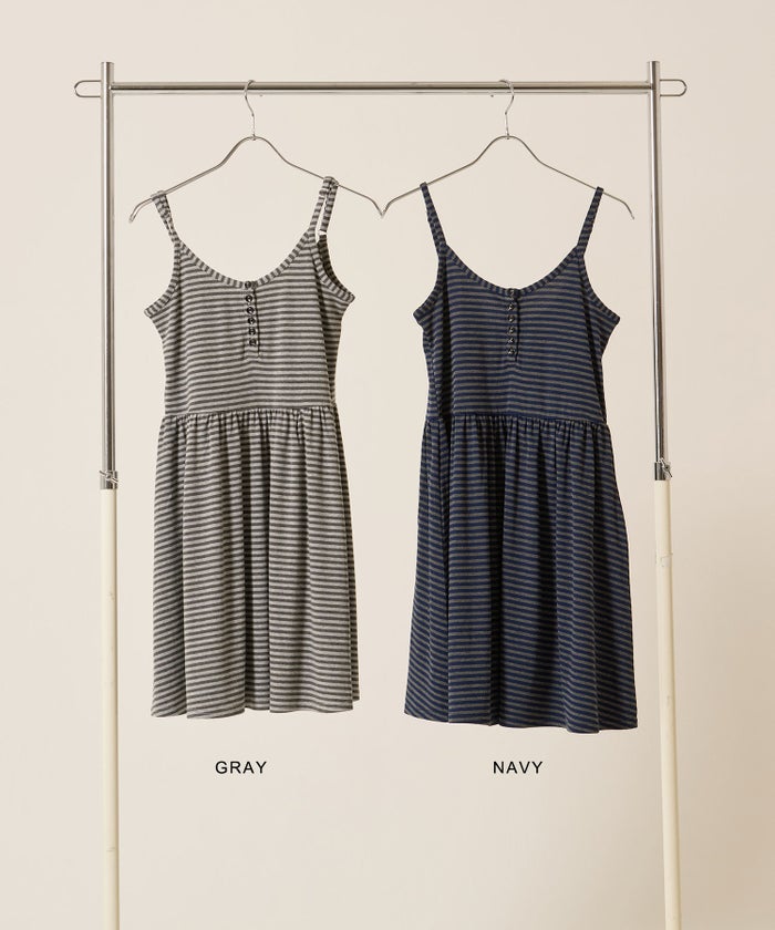 ボーダー/ヘンリー/ボーダー カットソー キャミワンピース TINA：JOJUN