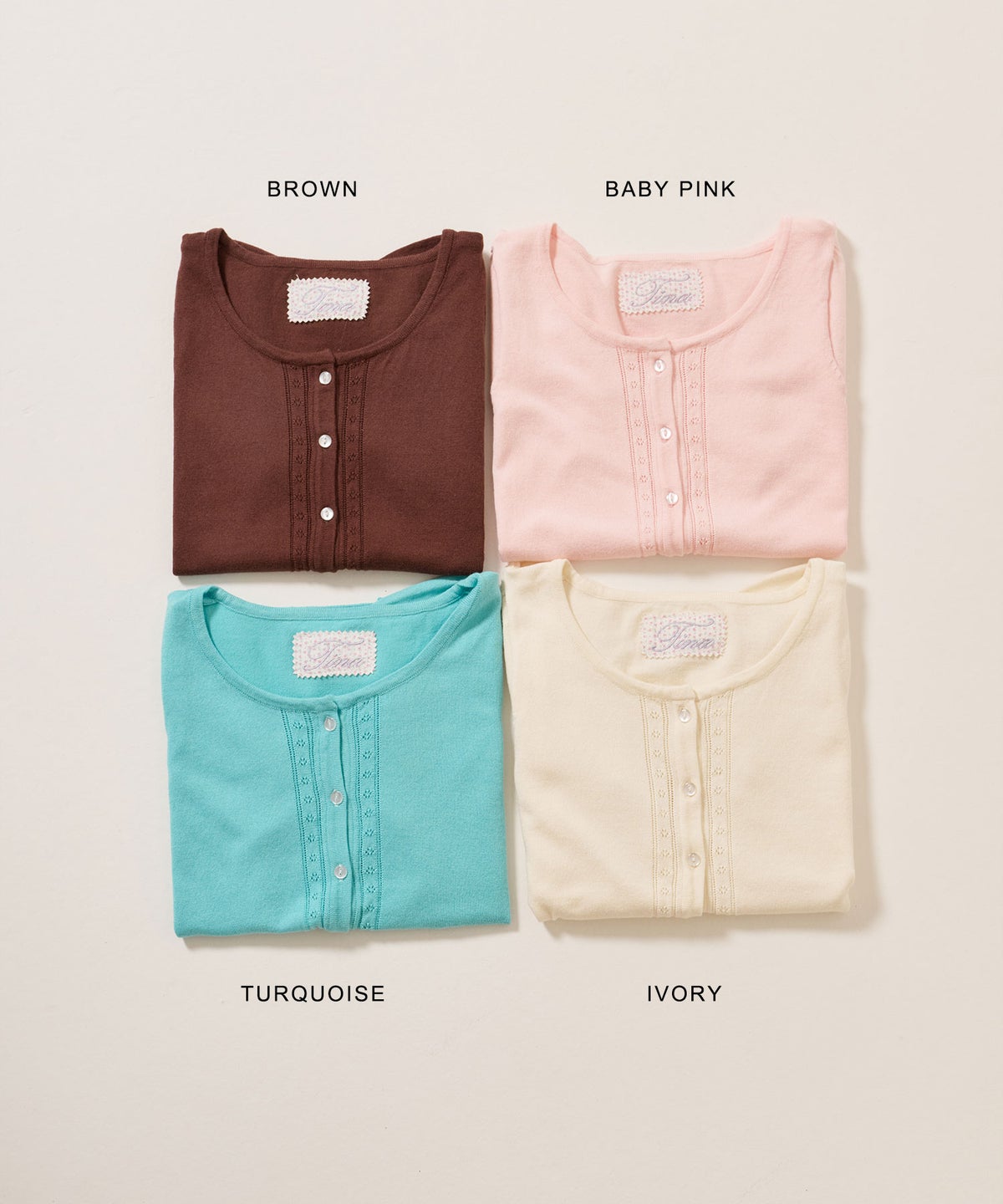 半袖/カーディガン/パフスリーブ ハーフスリーブ カーディガン TINA：JOJUN 