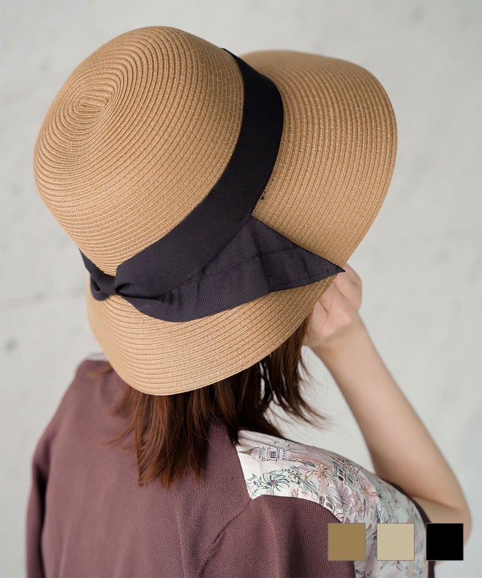 ポケッタブル グログランリボンハット HUIT