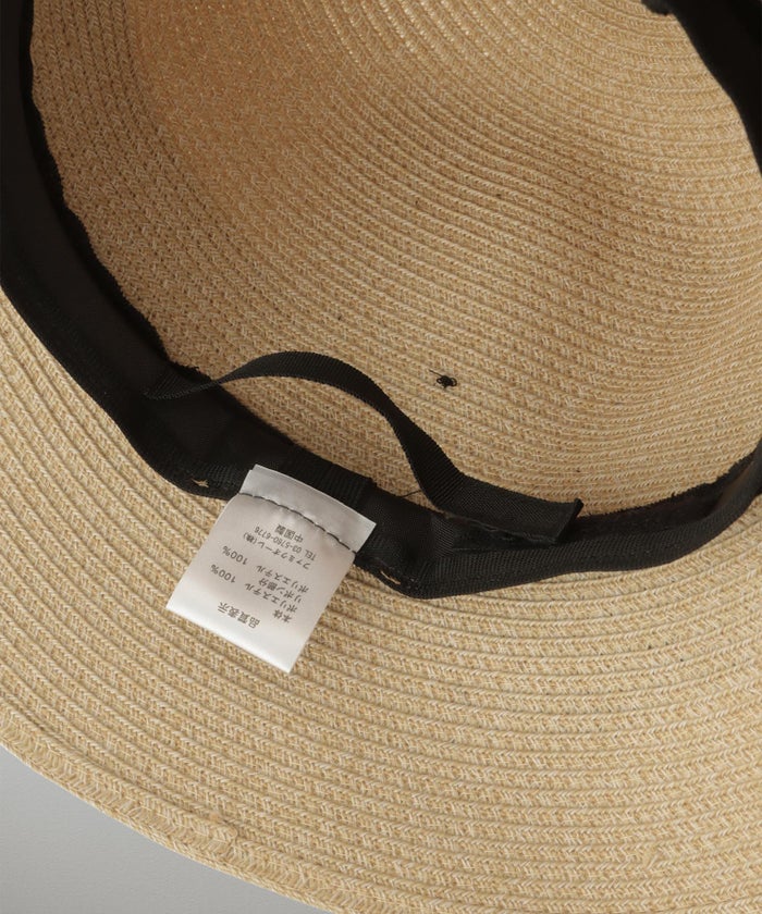 ポケッタブル グログランリボン ハット レディース ファッション ウォッシャブル ベージュ ナチュラル ブラック フリー