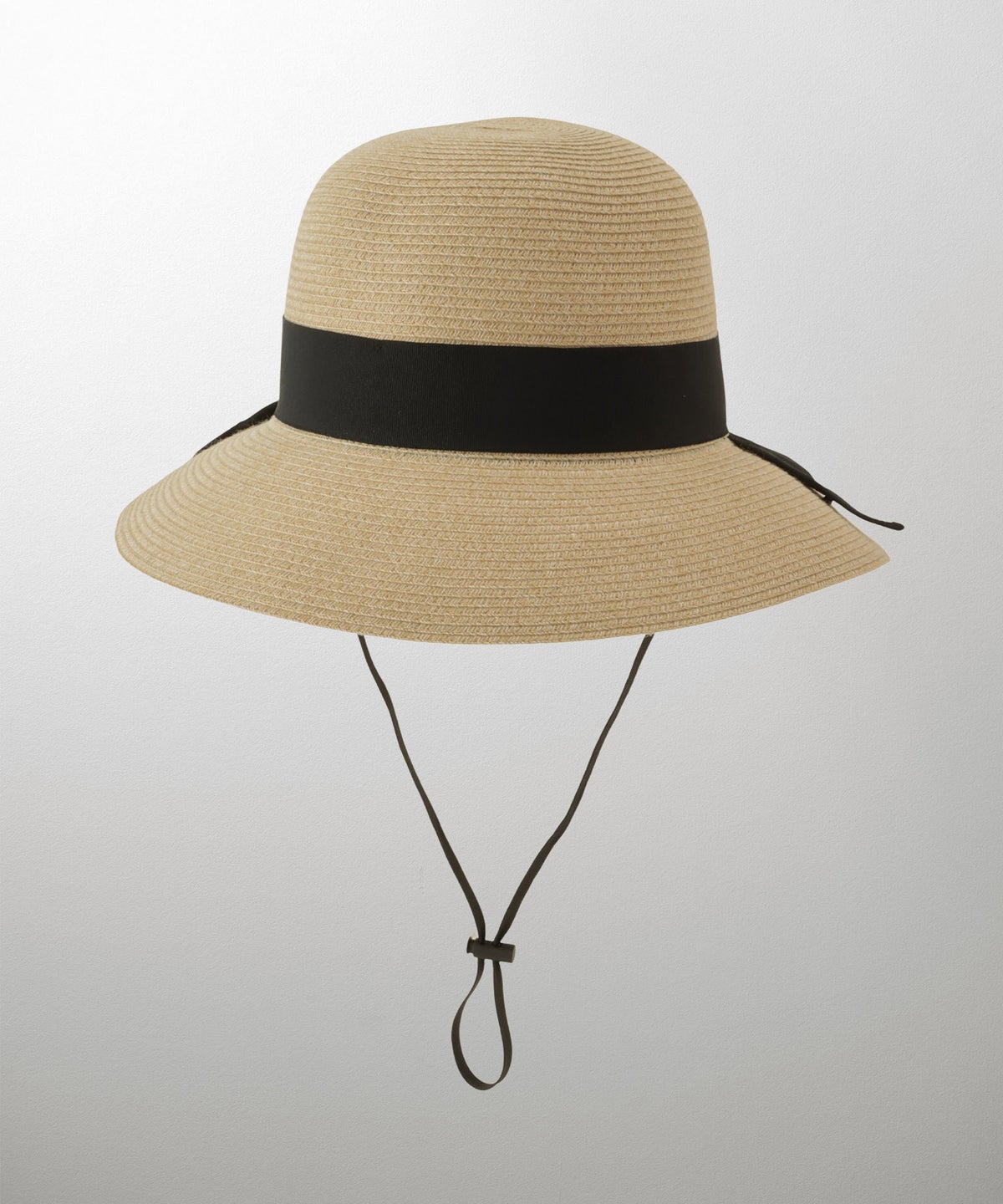 ポケッタブル グログランリボン ハット レディース ファッション ウォッシャブル ベージュ ナチュラル ブラック フリー