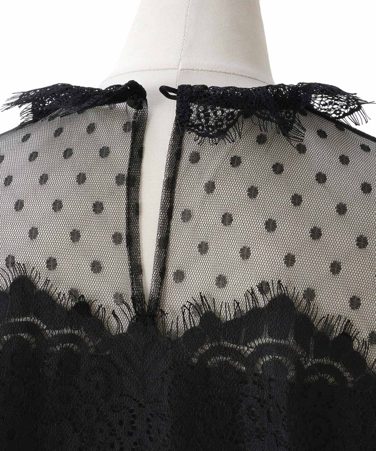 手洗い可 大人可愛い 上品 きれいめ 大人カジュアル フェミニン 白黒 春 シースルー 柄 ジョイントスペース