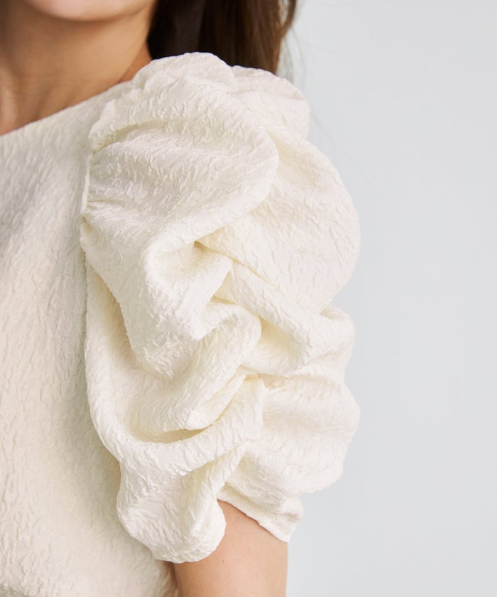 手洗い可 上品 きれいめ 大人カジュアル オフィス フェミニン シンプル パワーショルダー 体型カバー  ジョイントスペース