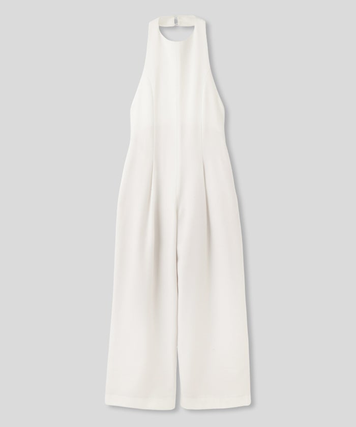 バックオープン ホルター オールインワン KINO THE KEI 海外ファッション モード 韓国ファッション 韓国風 大人モード 大人コーデ パーティー 二次会コーデ オケージョンコーデ ディナーコーデ お呼ばれコーデ ドレスライク オールインワンドレス きれいめドレス カジュアルドレス リゾートドレス