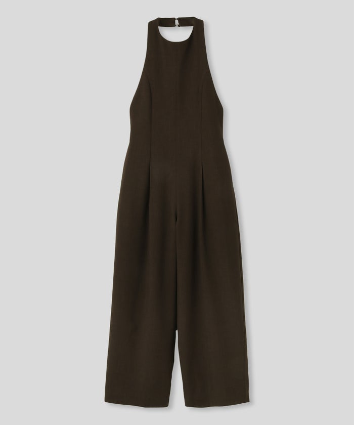 バックオープン ホルター オールインワン KINO THE KEI 海外ファッション モード 韓国ファッション 韓国風 大人モード 大人コーデ パーティー 二次会コーデ オケージョンコーデ ディナーコーデ お呼ばれコーデ ドレスライク オールインワンドレス きれいめドレス カジュアルドレス リゾートドレス