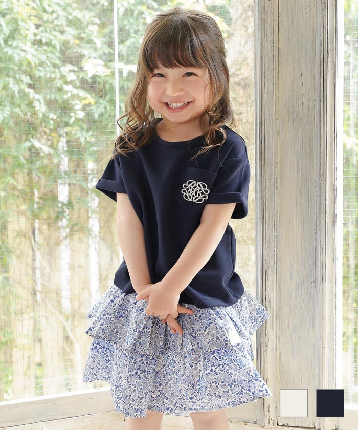 vaniller kids 刺繍 ポケット Tシャツ le reve vaniller