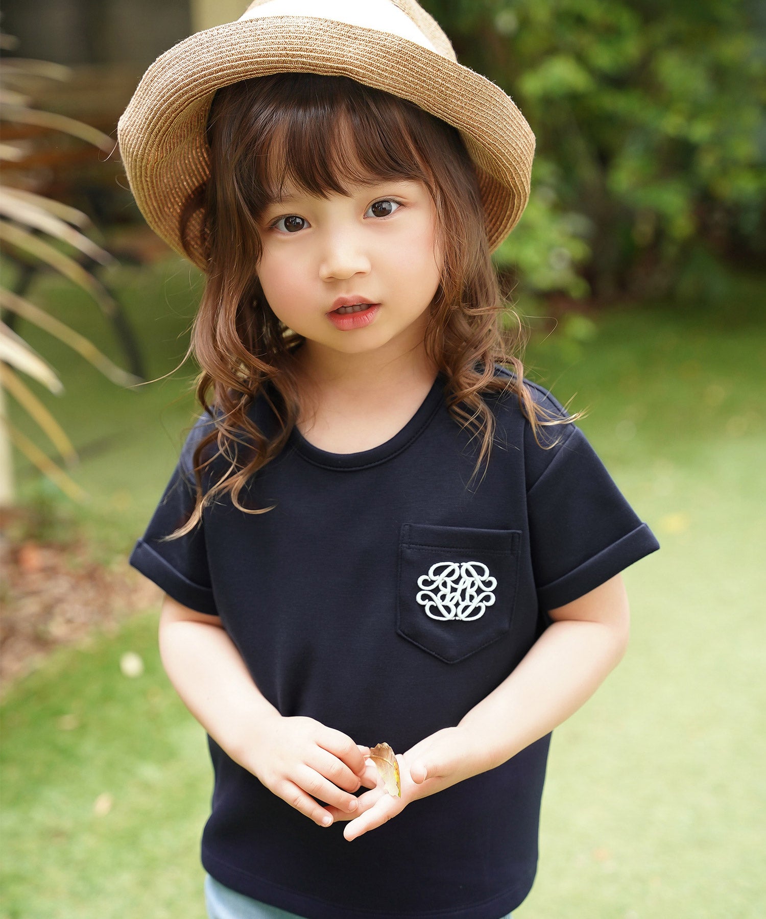 vaniller kids 刺繍 ポケット Tシャツ le reve vaniller 全2色｜lvn511