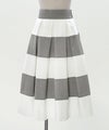 スカート フレア グレー ボーダー 通勤 デート 女子会 フェミニン ジョイントスペース
