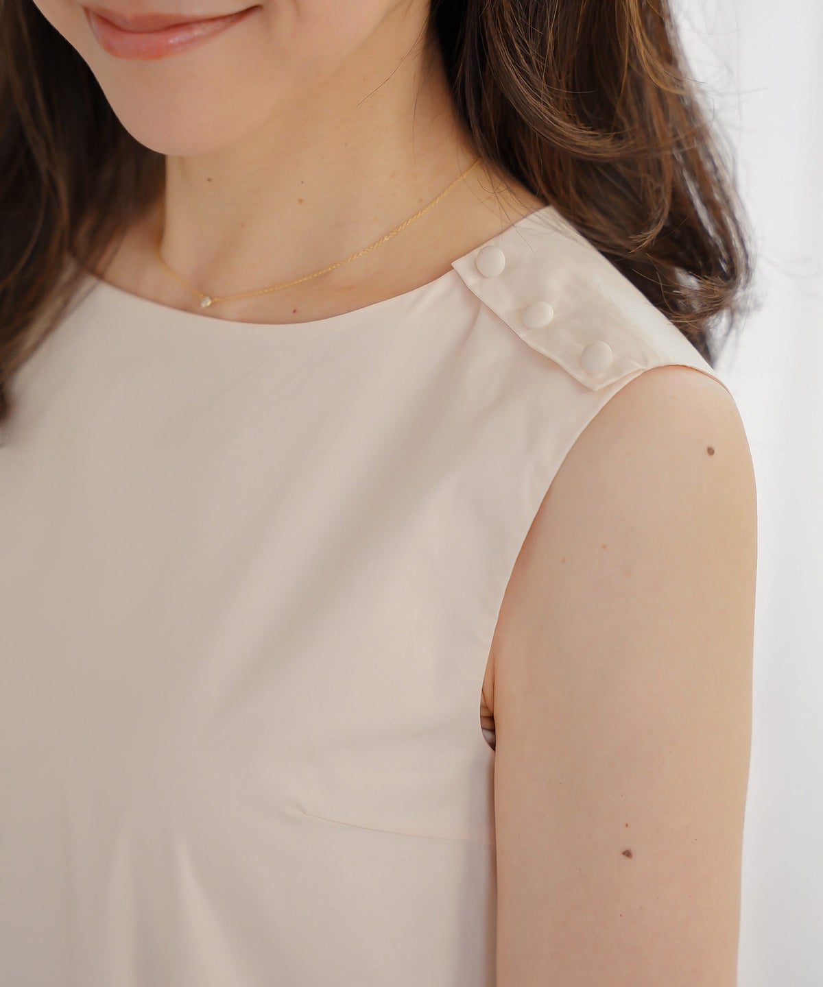 ティアード ワンピース ロング ピンク タフタ 配色 春 夏 秋 フェミニン 旅行 海 ジョイントスペース