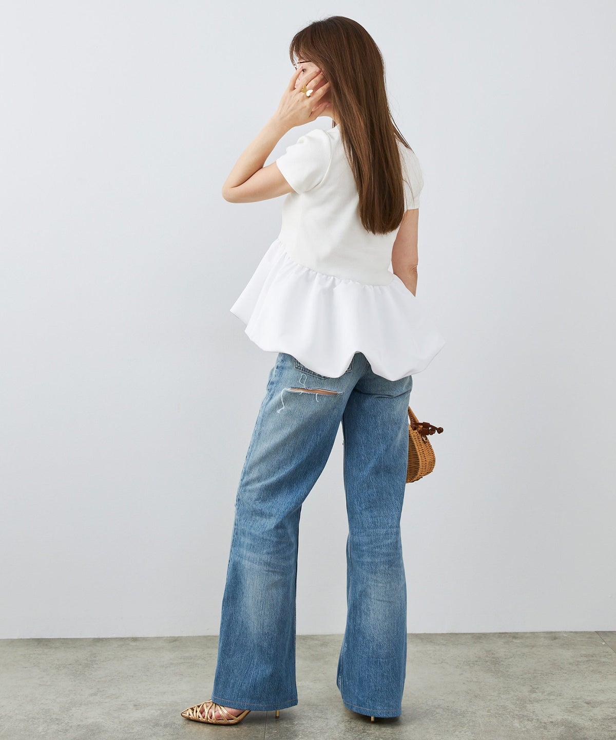 手洗い可 日本製 かわいい 上品 きれいめ 大人カジュアル オフィス シンプル Vネック 体型カバー ジョイントスペース