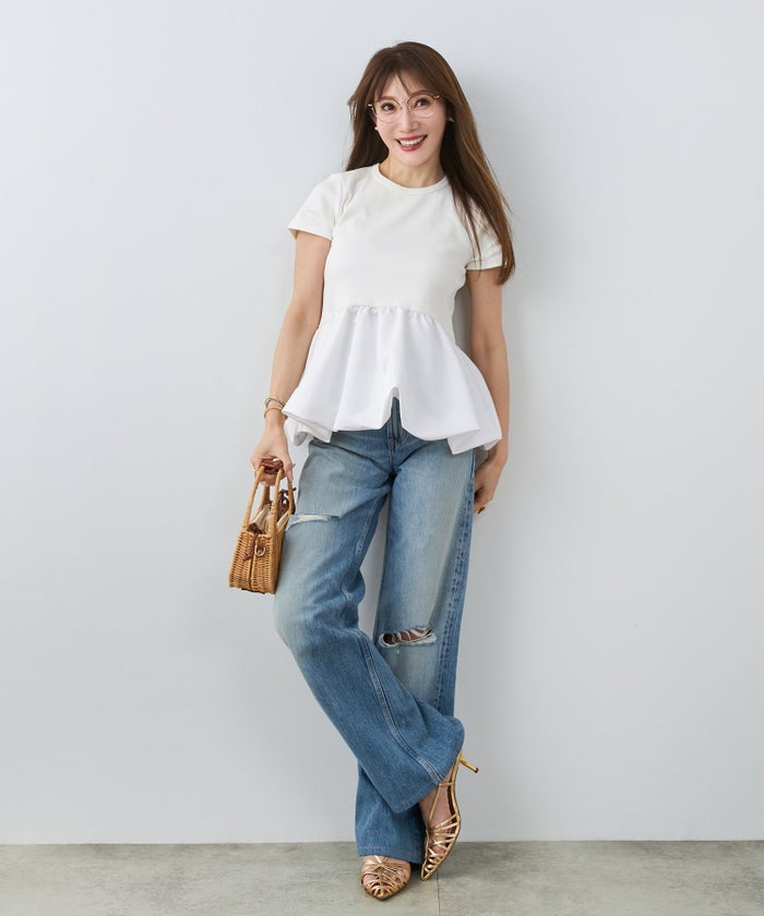 手洗い可 日本製 かわいい 上品 きれいめ 大人カジュアル オフィス シンプル Vネック 体型カバー ジョイントスペース