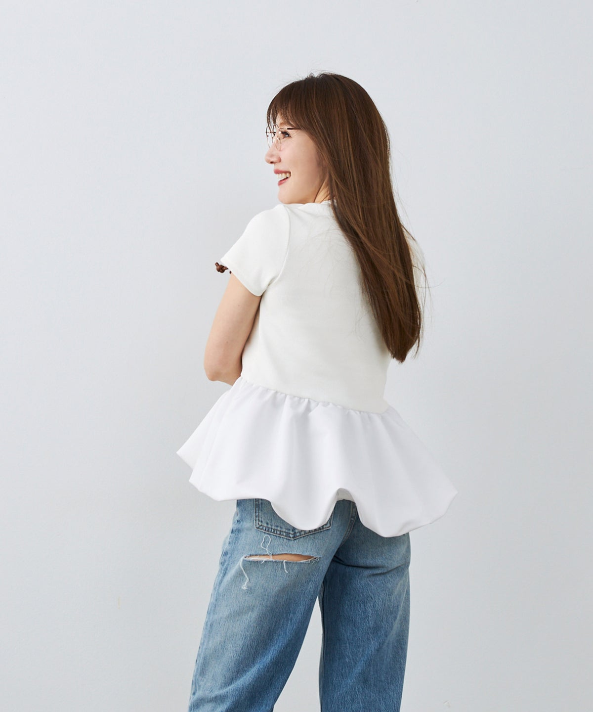 手洗い可 日本製 かわいい 上品 きれいめ 大人カジュアル オフィス シンプル Vネック 体型カバー ジョイントスペース